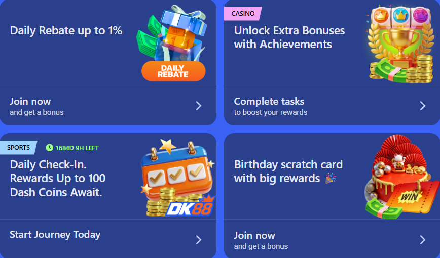 Lebih banyak bonus di DK88 Casino Malaysia